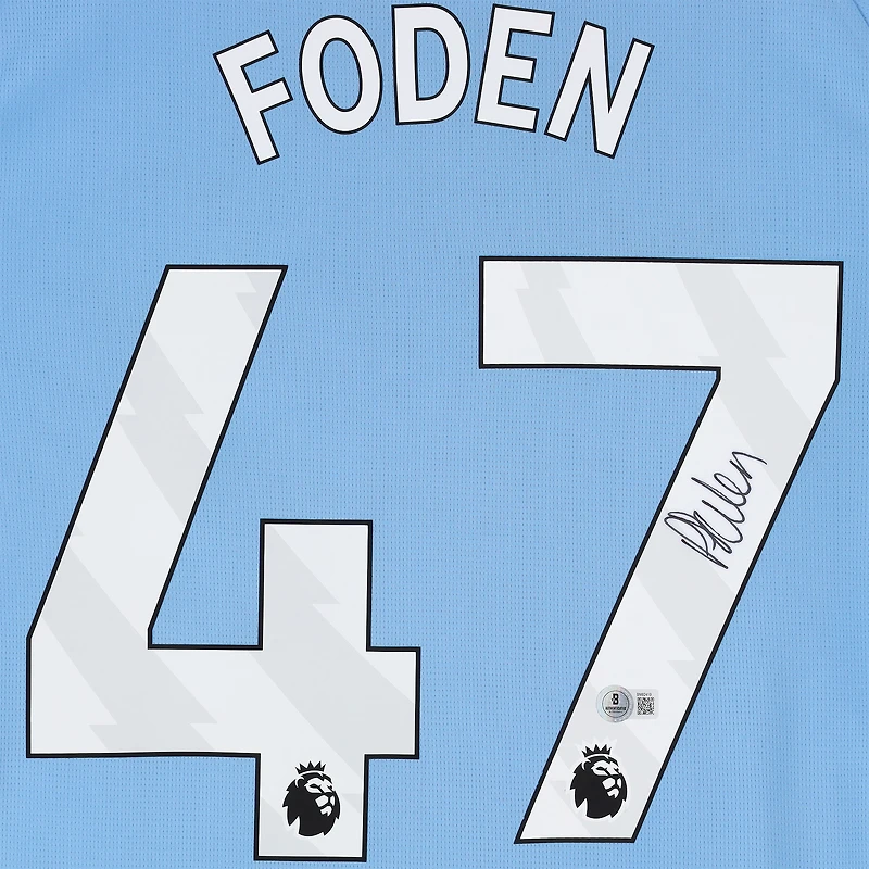 Phil Foden Manchester City Autographed Sky Blue Puma 2025-26 Home Jersey