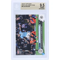 Savinho Manchester City 2024-25 Topps Now Brazilian Sensation Scores First UEFA Champions League Goal #90 BGS Authenticated 9.5 Card