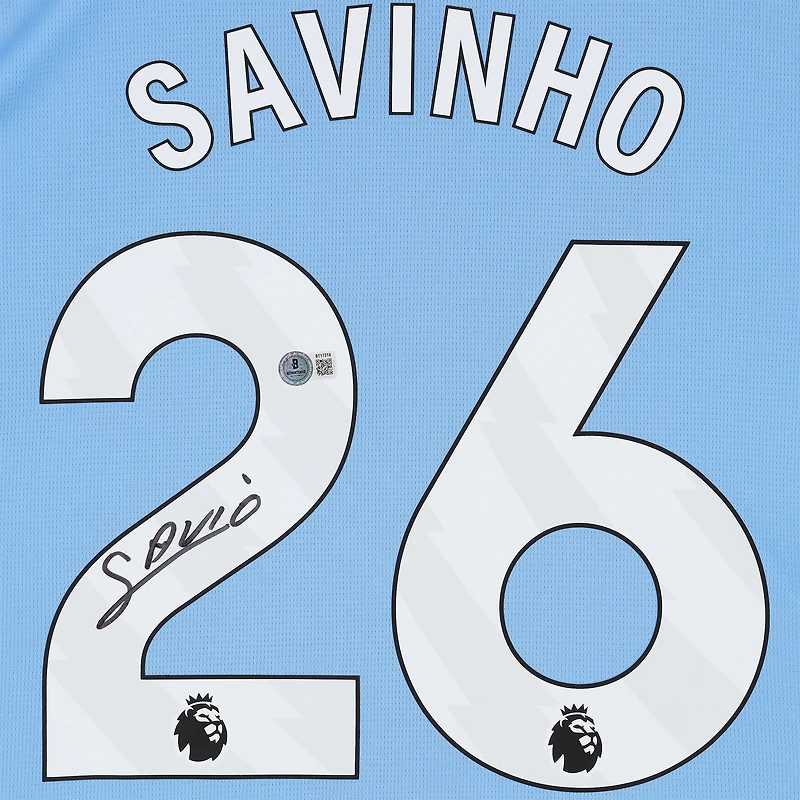 Savinho Manchester City Autographed Sky Blue Puma Modern Home Jersey