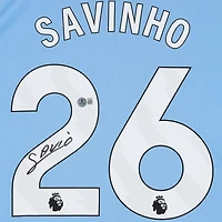 Savinho Manchester City Autographed Sky Blue Puma Modern Home Jersey