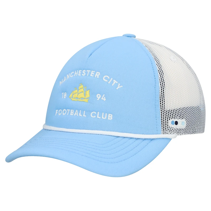 Unisex Light Blue Manchester City Free Rider Trucker Snapback Hat