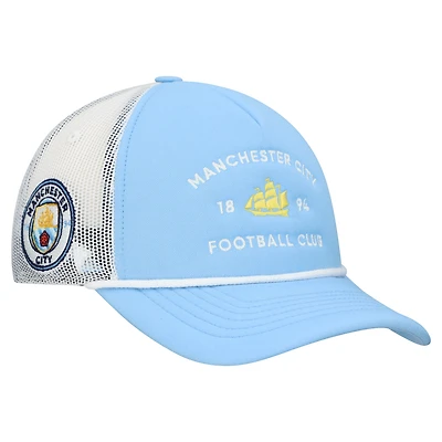 Unisex Light Blue Manchester City Free Rider Trucker Snapback Hat