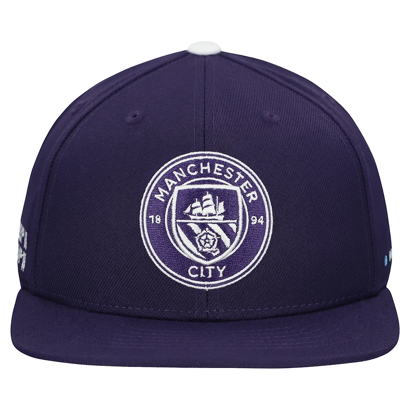 Unisex Purple Manchester City Locale Snapback Hat