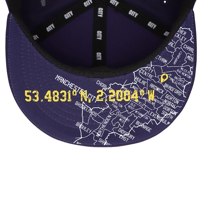 Unisex Purple Manchester City Locale Snapback Hat