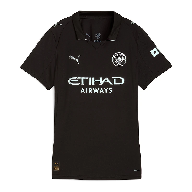 Maillot réplique extérieur Puma noir Manchester City 2025/26 pour femme