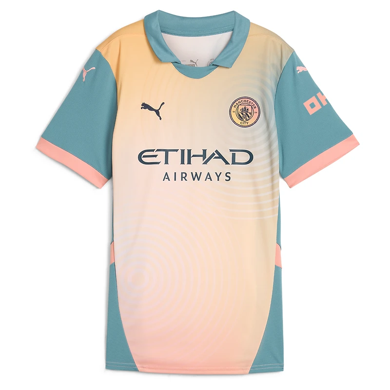 Maillot réplique Puma Erling Haaland bleu Manchester City 2024/25 pour femme