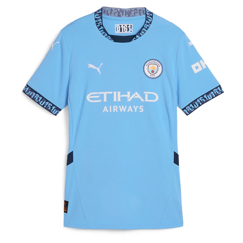 Women's Puma Erling Haaland Light Blue Manchester City 2024/25 Home Replica Player Jersey