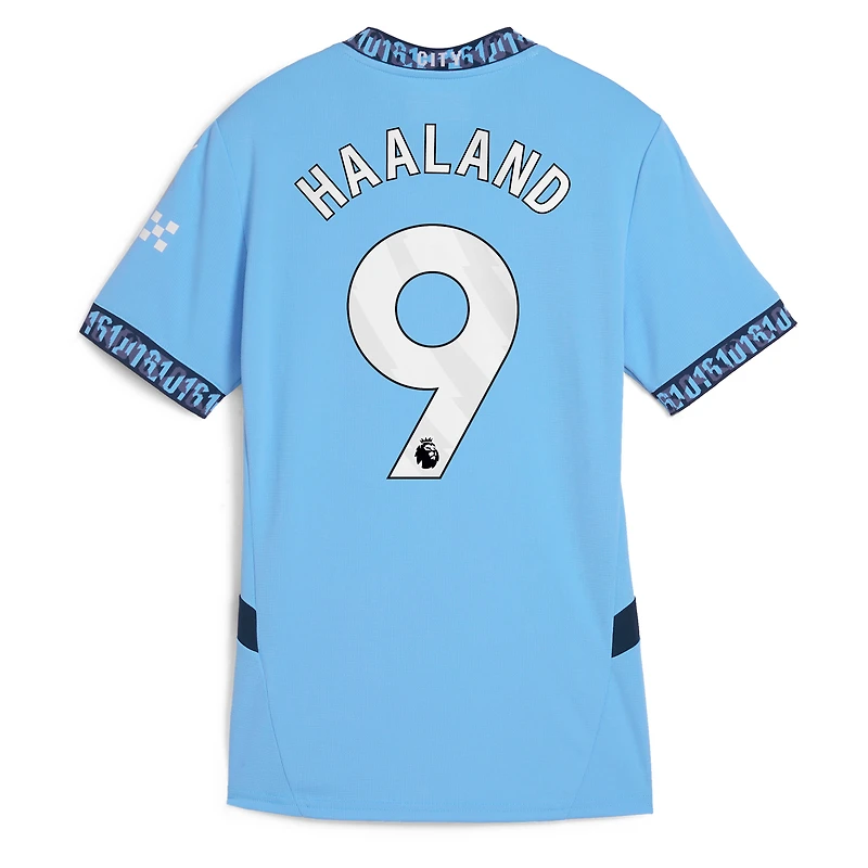 Maillot de joueur réplique domicile Puma Erling Haaland bleu clair Manchester City 2024/25 femme