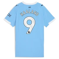Maillot réplique Puma Erling Haaland bleu ciel pour femme Manchester City 2025/26 domicile