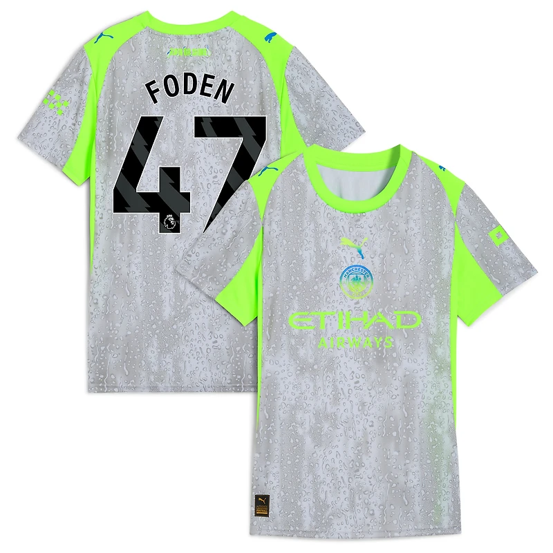 Maillot réplique Puma Phil Foden vert Manchester City 2025/26 pour femme