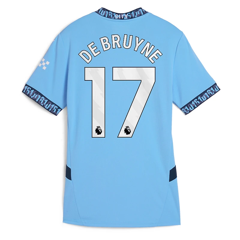 Women's Puma Kevin De Bruyne Light Blue Manchester City 2024/25 Home Replica Player Jersey