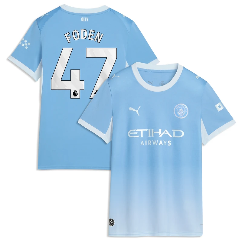 Women's Puma Phil Foden Light Blue Manchester City 2026/27 Home Replica Jersey