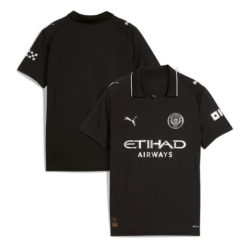 Maillot réplique extérieur Puma noir pour jeunes de Manchester City 2025/26