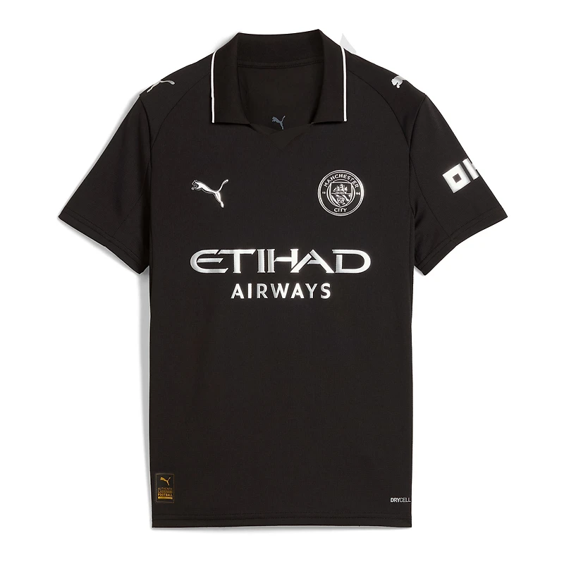 Maillot réplique extérieur Puma noir pour jeunes de Manchester City 2025/26