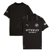 Maillot extérieur Puma noir pour jeunes Manchester City 2025/26