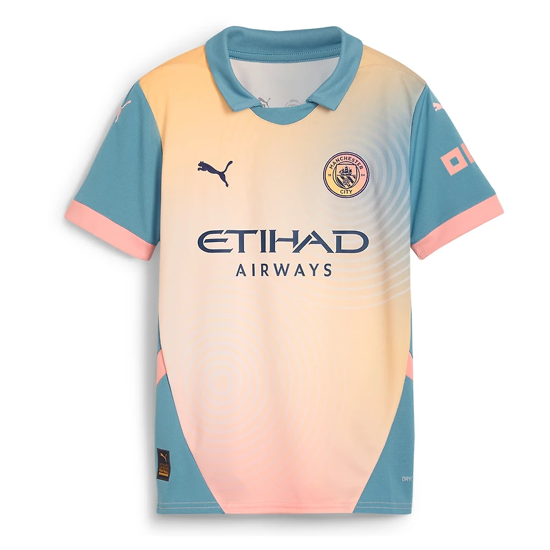 Youth Puma Blue Manchester City 2024/25 Fourth Replica Jersey