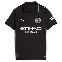 Maillot Puma Erling Haaland noir pour jeune joueur extérieur Manchester City 2025/26