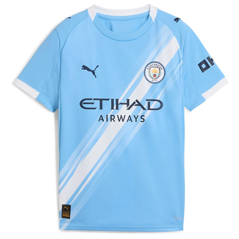 Youth Puma Erling Haaland Sky Blue Manchester City 2025/26 Home Replica Player Jersey