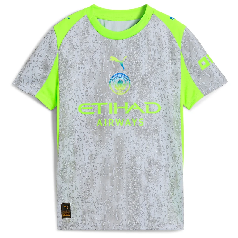 Youth Puma Green/Neon Green Manchester City 2025/26 Third Replica Jersey