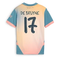 Youth Puma Kevin De Bruyne Light Blue Manchester City 2024/25 Home Replica Player Jersey
