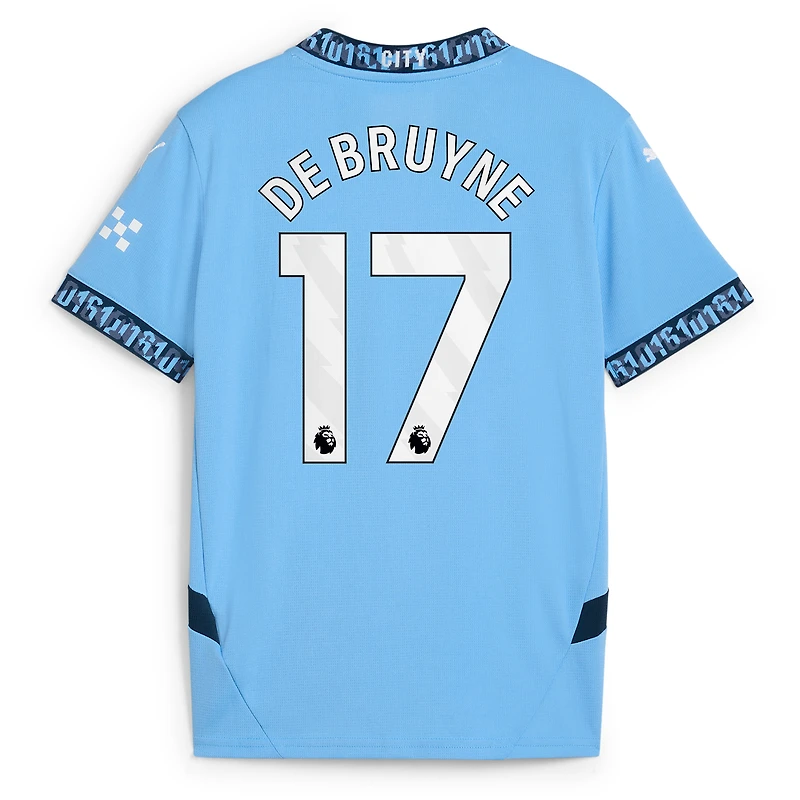 Maillot De joueur réplique domicile Puma Kevin Bruyne bleu clair Manchester City 2024/25 pour enfant