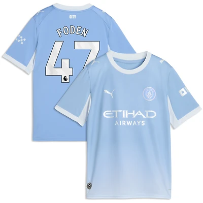 Maillot réplique domicile bleu clair Puma Phil Foden de Manchester City pour enfant (saison 2026/27)