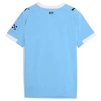 Youth Puma  Sky Blue Manchester City 2025/26 Home Replica Jersey