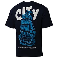 Youth Sport Design Sweden Navy Manchester City Game Day Graphic T-Shirt