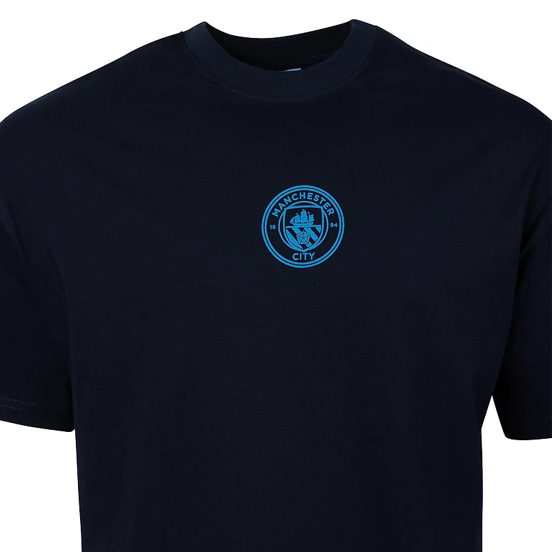 Youth Sport Design Sweden Navy Manchester City Game Day Graphic T-Shirt