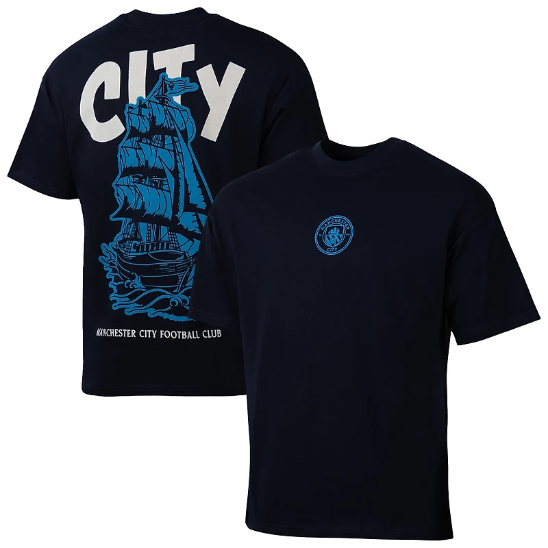 Youth Sport Design Sweden Navy Manchester City Game Day Graphic T-Shirt