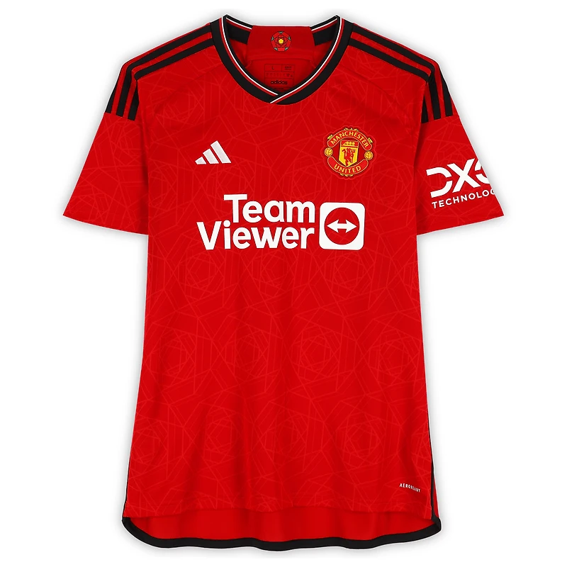 Alejandro Garnacho Manchester United Autographed 2023-24 Red Home adidas Jersey - BAS