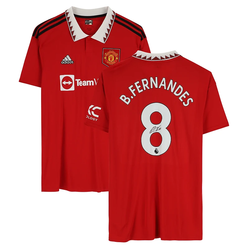 Maillot domicile 2022-23 autographié par Bruno Fernandes de Manchester United