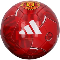 Ballon de football rouge adidas de l'équipe de Manchester United, autographié par Bryan Mbeumo