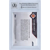 Carte autographiée Topps 2021-22 de Cristiano Ronaldo Manchester United maintenant UCL #014 BAS 10 authentifiée
