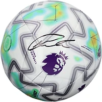 Matheus Cunha Manchester United Autographed White/Green Puma English Premier League Soccer Ball