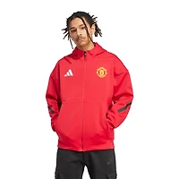 Men's adidas  Red Manchester United 2025/26 Anthem Full-Zip Hoodie Jacket