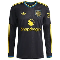 Men's adidas Alejandro Garnacho White Manchester United 2025/26 Away Replica Long Sleeve Player Jersey