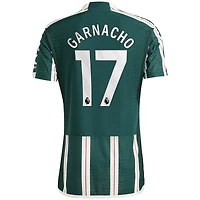 Maillot de joueur authentique extérieur Manchester United 2023/24 adidas Alejandro Garnacho vert pour homme