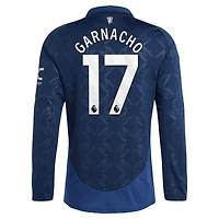 Men's adidas Alejandro Garnacho Navy Manchester United 2024/25 Away Replica Long Sleeve Player Jersey