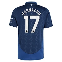Maillot adidas Alejandro Garnacho pour homme, bleu marine, réplique de joueur Manchester United 2024/25 extérieur