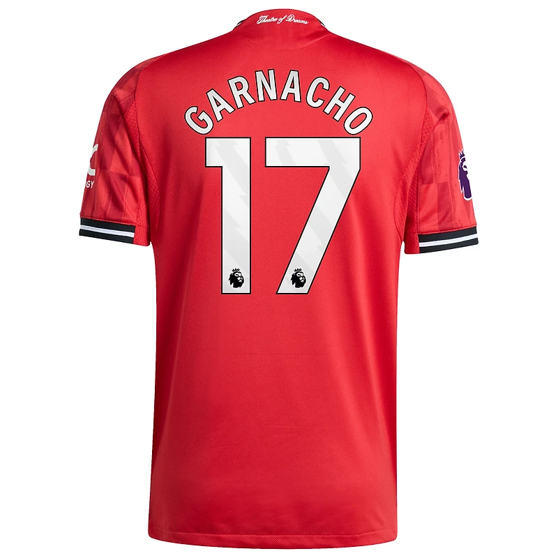 Men's adidas Alejandro Garnacho Red Manchester United Home 2025/26 Authentic Player Jersey