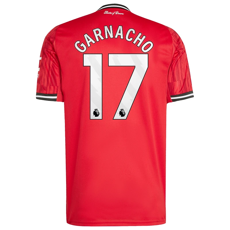 Men's adidas Alejandro Garnacho Red Manchester United Home 2025/26 Replica Player Jersey