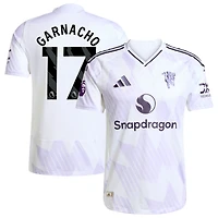 Maillot de joueur authentique extérieur blanc adidas Alejandro Garnacho Manchester United 2025/26 pour homme