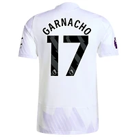 Men's adidas Alejandro Garnacho White Manchester United 2025/26 Away Authentic Player Jersey