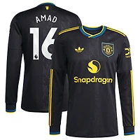 Men's adidas Amad Diallo White Manchester United 2025/26 Away Replica Long Sleeve Player Jersey