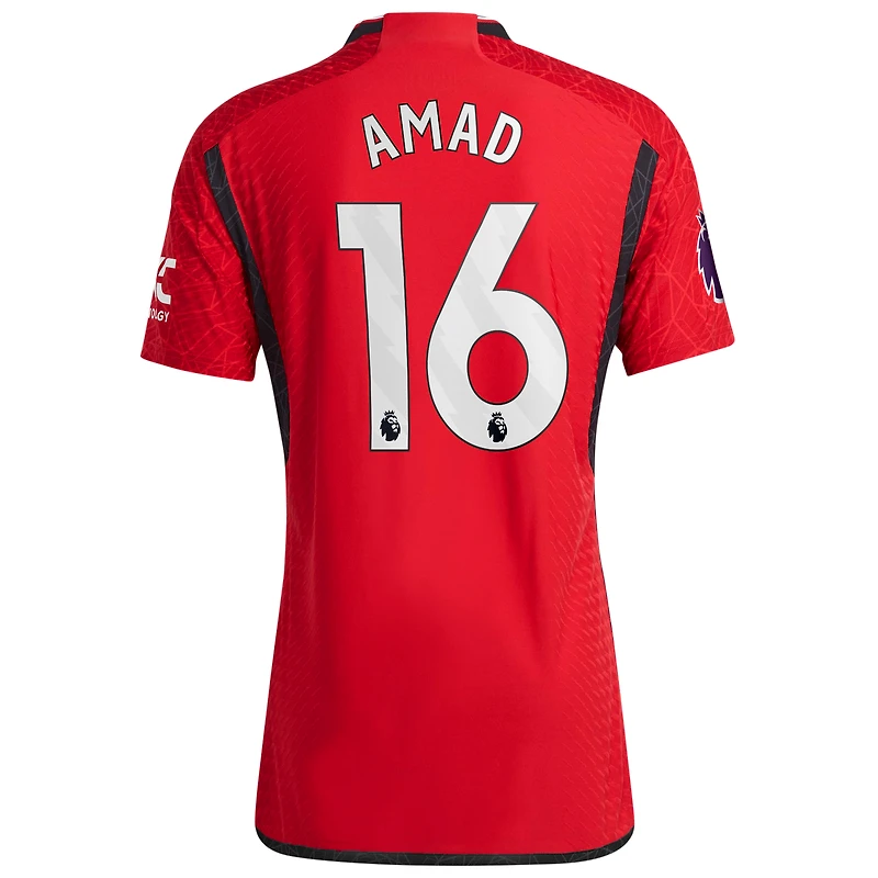 Maillot de joueur authentique Manchester United adidas Amad Diallo rouge pour homme