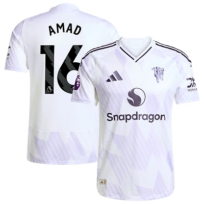 Maillot de joueur authentique extérieur blanc adidas Amad Diallo Manchester United 2025/26 pour homme
