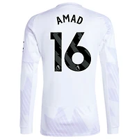 Men's adidas Amad Diallo White Manchester United 2025/26 Away Replica Long Sleeve Player Jersey