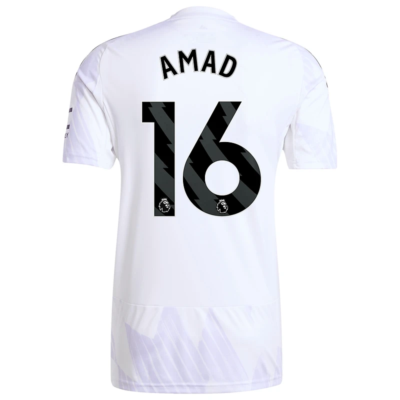 Men's adidas Amad Diallo White Manchester United 2025/26 Away Replica Player Jersey