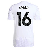 Men's adidas Amad Diallo White Manchester United 2025/26 Away Replica Player Jersey